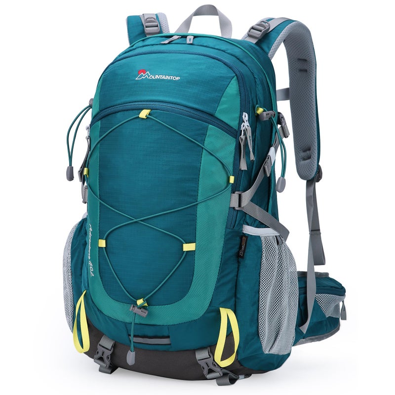 MOUNTAINTOP 40L Hiking Backpack Men Women Trekking Backpack with Rain Cover Multifunctional Camping Climbing Travel Outdoor Backpacks (Teal) - Image 1