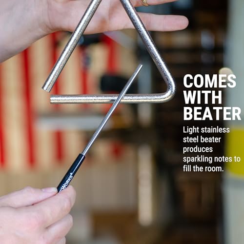 TreeWorks Chimes 4" Triangle Percussion Musical Instrument — MADE IN U.S.A. — with Beater/Striker and Holder, Professional Studio-Grade - Image 5