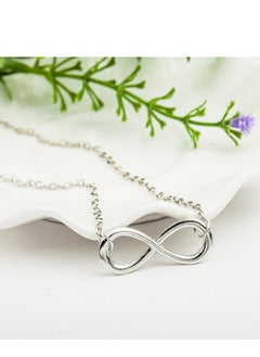 Horizontal 8 Character Necklace Female Personality Simple Letter Name Necklace Sterling Silver Digital Necklace Girl Jewelry