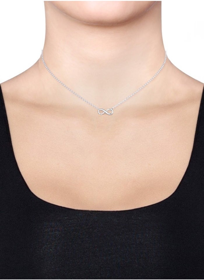 EHOME - Horizontal 8 Character Necklace Female Personality Simple Letter Name Necklace Sterling Silver Digital Necklace Girl Jewelry - Image 1