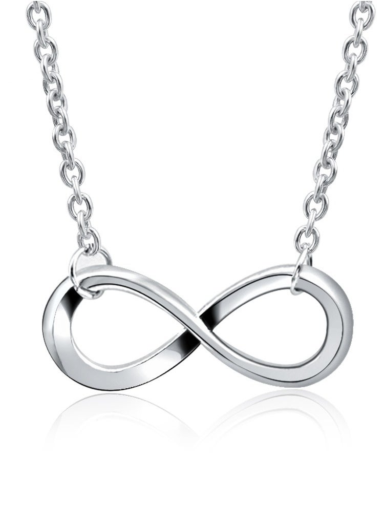 EHOME - Horizontal 8 Character Necklace Female Personality Simple Letter Name Necklace Sterling Silver Digital Necklace Girl Jewelry - Image 1