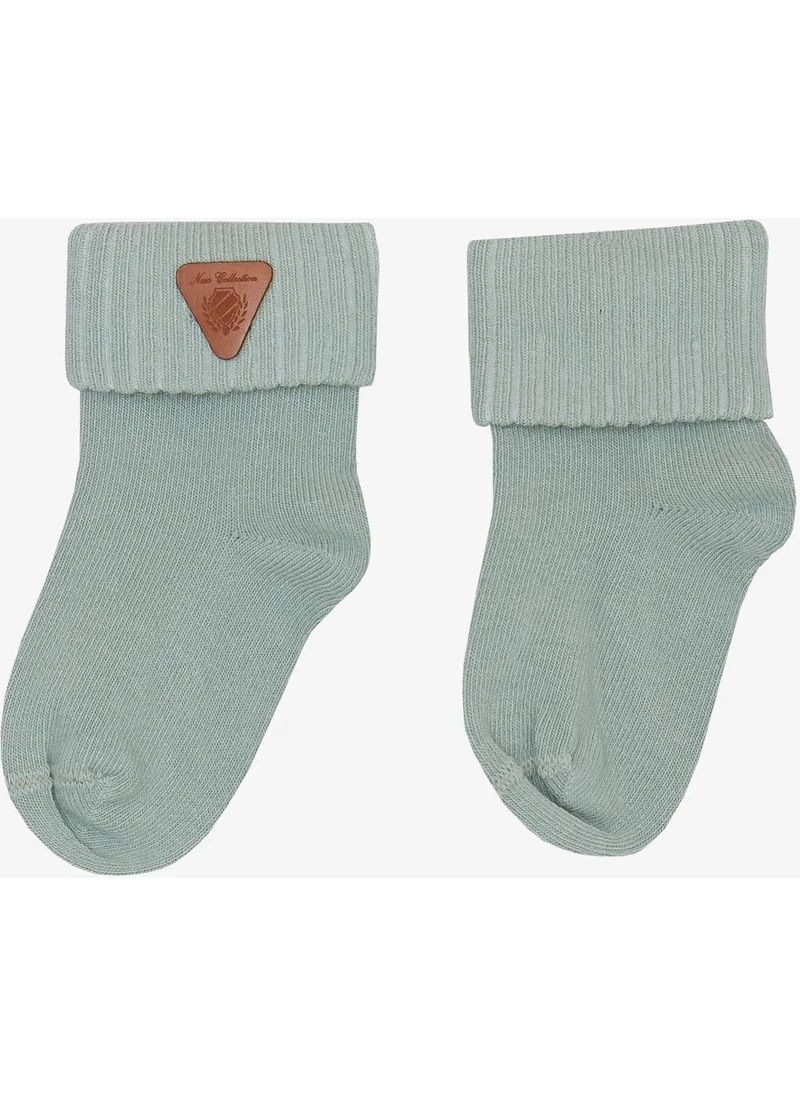 Katamino Baby Boy Socks Embroidered 0-18 Months, Mint Green