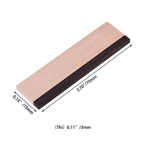 Mxfans Maple and Ebony Mountain Dobro Guitar Spider Bridge Saddle 70x20mm Pack of 2 - Image 5