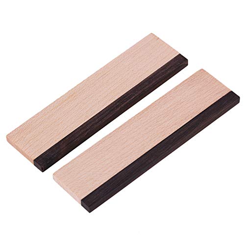 Mxfans Maple and Ebony Mountain Dobro Guitar Spider Bridge Saddle 70x20mm Pack of 2 - Image 1