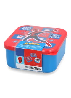 STOR 3-Piece Spiderman Theme Square Shaped Plastic Nesting Snack Box Set Multicolour 6 x 12 x 12 cm  - Image 2