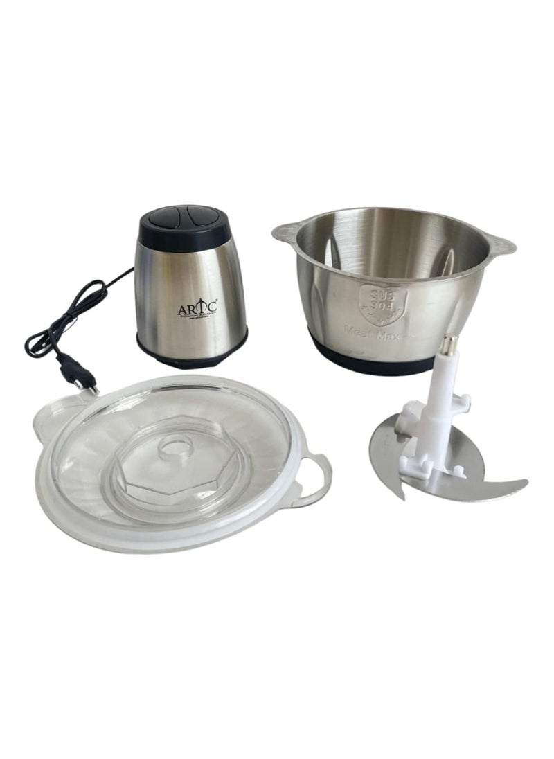 ARTC 2L Capacity 2Speeds Cooking Machine Meat Grinder Household Stainless Steel Multi-function Electric Meat Mixer High-power Cooking Machine 250W  - Image 2