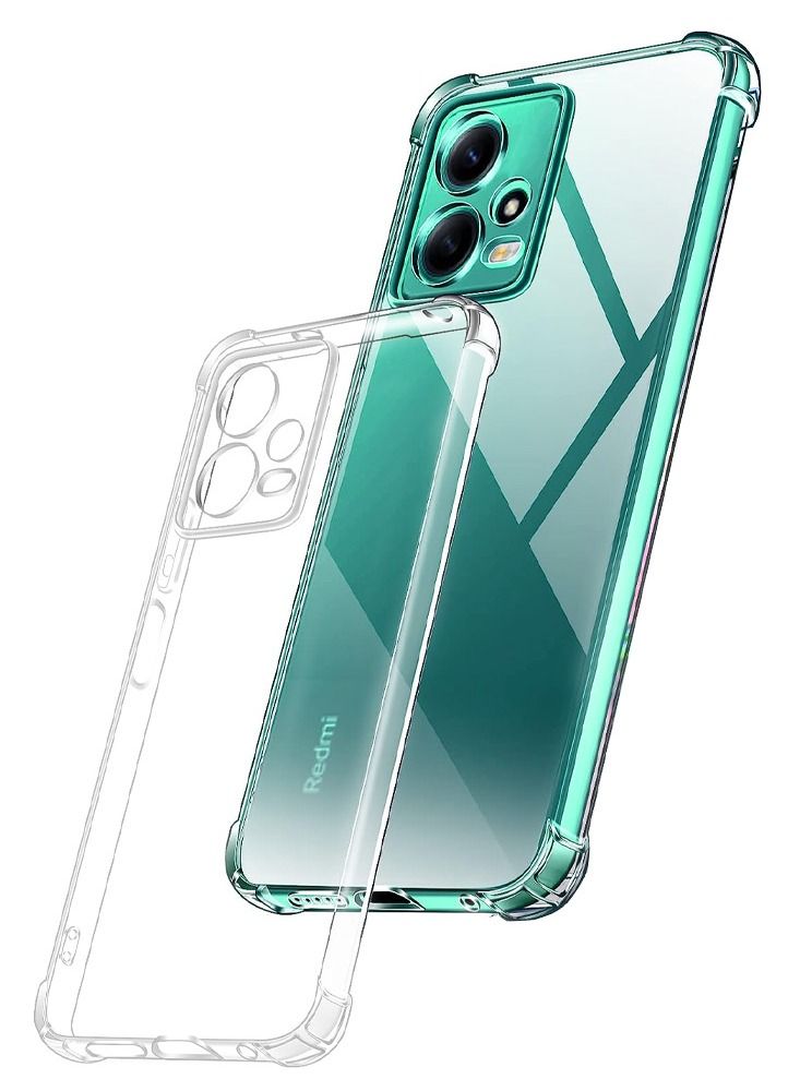 CATANES Xiaomi Redmi Note 12 5G Case Cover Clear Protective TPU Four Corners Cover Transparent Soft Case - Image 1