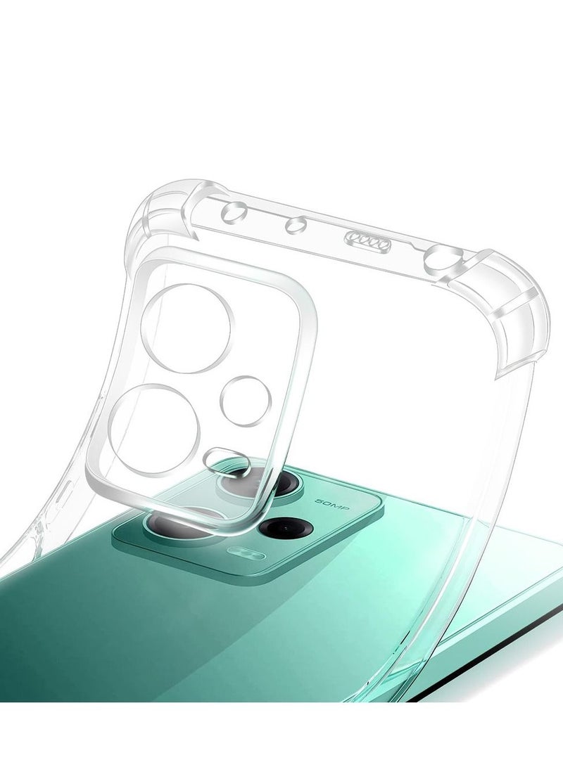 CATANES Xiaomi Redmi Note 12 5G Case Cover Clear Protective TPU Four Corners Cover Transparent Soft Case - Image 2