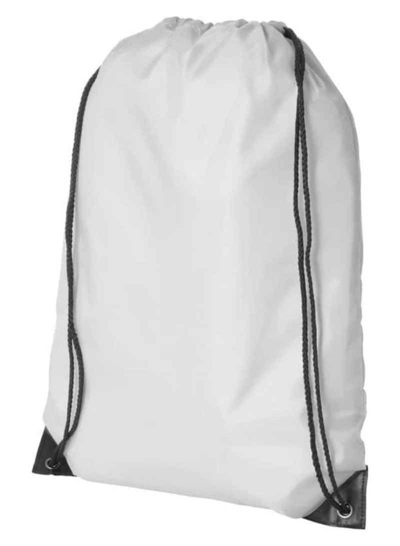 SANTHOME Drastin 210D Polyester Drawstring Bag Lightweight Promotional Tote Adjustable Carry Strings Cinch Sack Gym Sport Traveling String Bag for Men Women - 3 Pack, White - Image 3