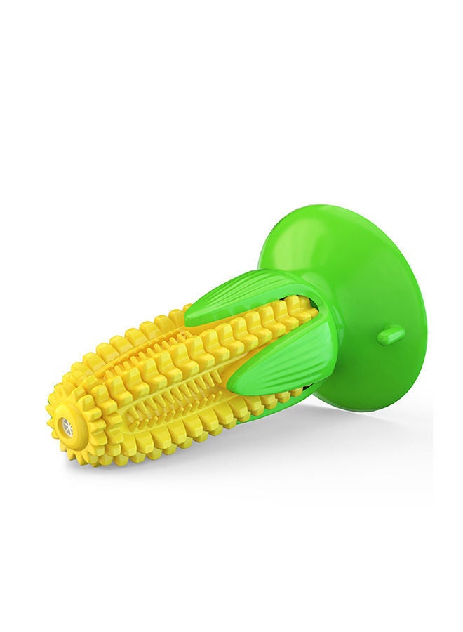 NIBEMINENT Interactive Corn Suction Cup Chew Toys With Sound For Helping Teeth Cleaning Multicolour 16x10x10cm - Image 1