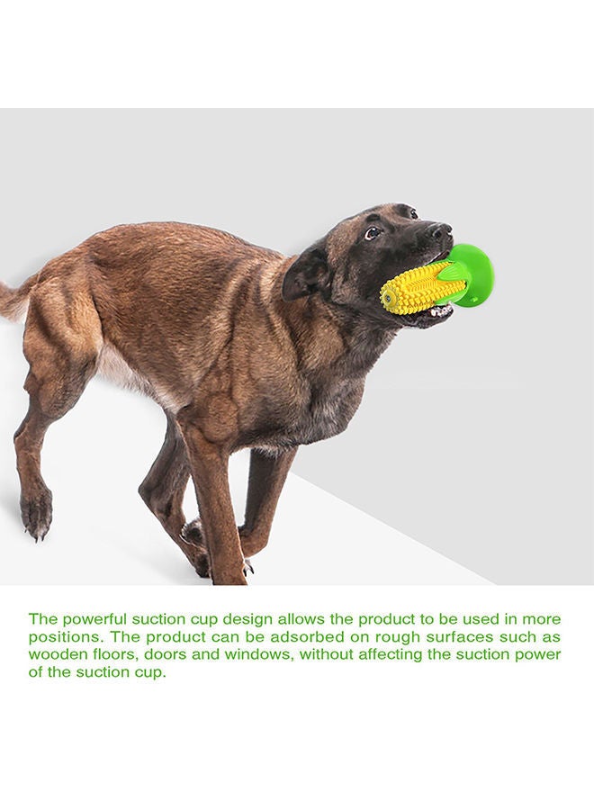 NIBEMINENT Interactive Corn Suction Cup Chew Toys With Sound For Helping Teeth Cleaning Multicolour 16x10x10cm - Image 3