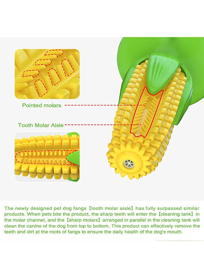 NIBEMINENT Interactive Corn Suction Cup Chew Toys With Sound For Helping Teeth Cleaning Multicolour 16x10x10cm - Image 2