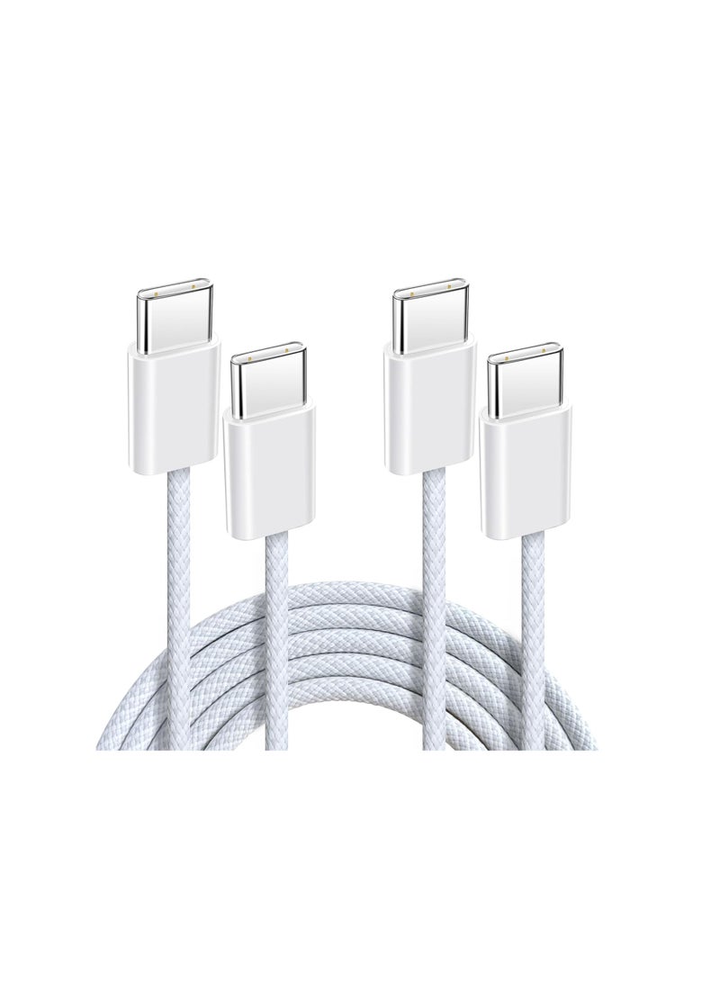 USB C to USB C Charger Cable：60W 3A Type C Charger Cable Fast Charge 3.3ft/1m Nylon USBC to USBC Data Cable Compatible with iPhone 16 15 Pro Max Galaxy S24 S23 iPad Pro/Air MacBook Pro/Air - Image 1