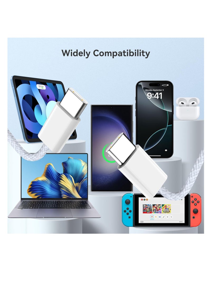 USB C to USB C Charger Cable：60W 3A Type C Charger Cable Fast Charge 3.3ft/1m Nylon USBC to USBC Data Cable Compatible with iPhone 16 15 Pro Max Galaxy S24 S23 iPad Pro/Air MacBook Pro/Air - Image 2