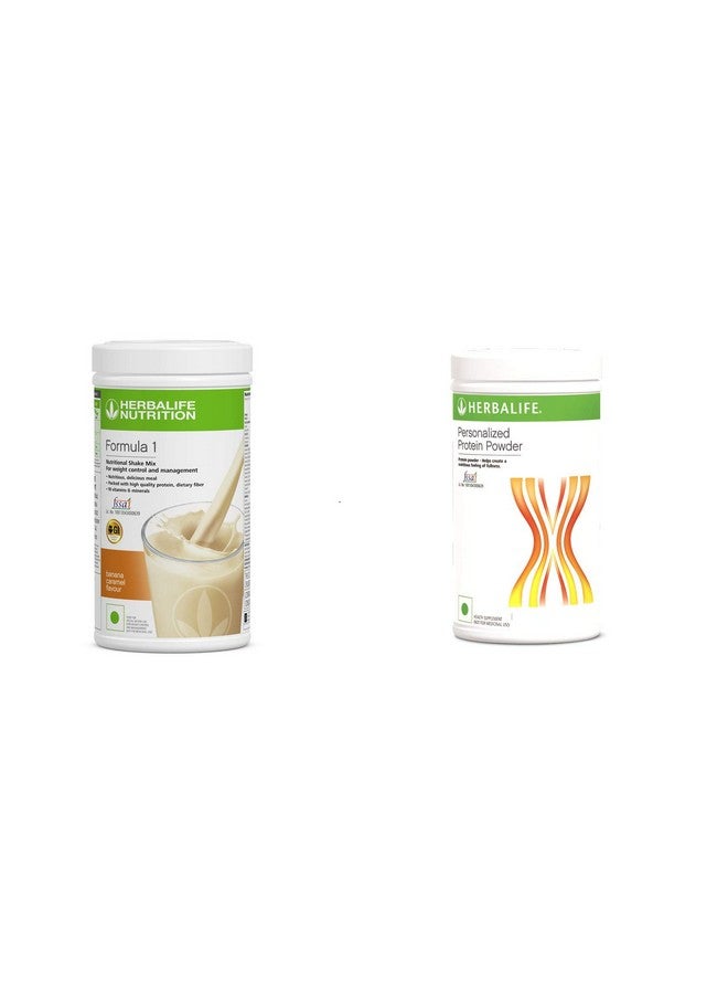 Herbalife Formula one shake Banana Caramel 500 g with protien powder 400 g - Image 1