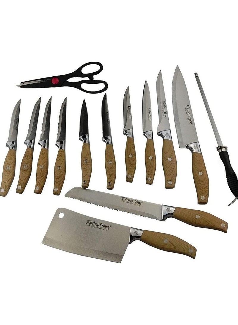 Kitchen Prince 15 Piece Kitchen Knife Set - Image 4