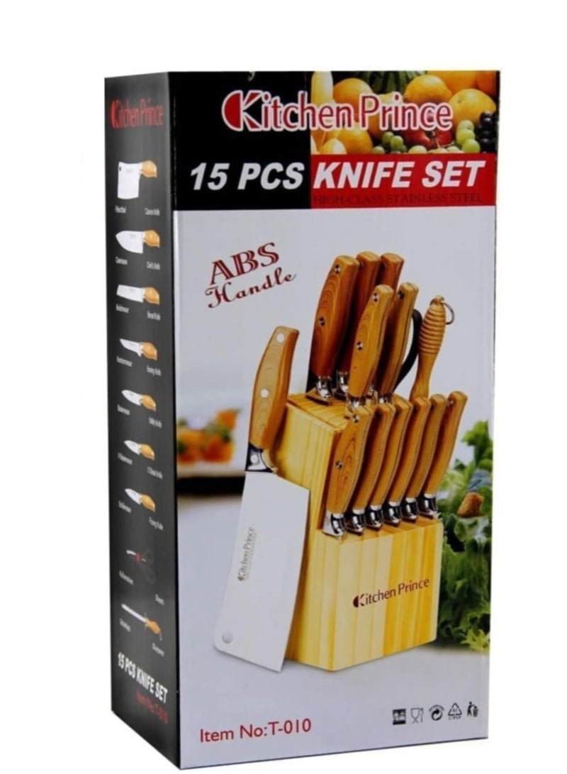 Kitchen Prince 15 Piece Kitchen Knife Set - Image 2