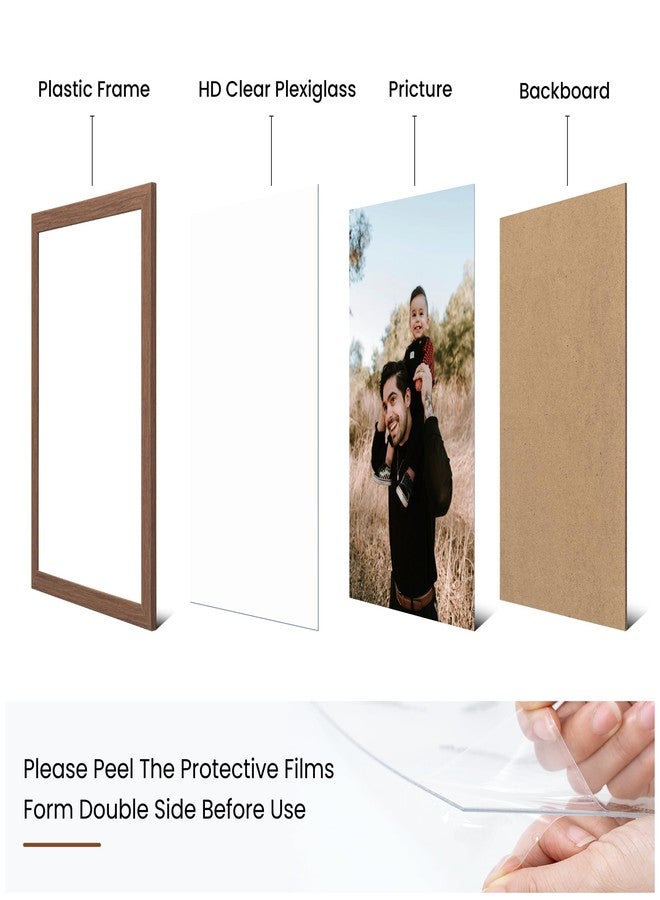 Heimlove مجموعة إطارات صور مجمعة من خشب الجوز من هايملوف، 12 إطارًا: اثنان مقاس 8×10، اثنان مقاس 6×8، أربعة مقاس 5×7، وأربعة مقاس 4×6. مجموعة إطارات جدارية للعرض على الحائط أو على سطح الطاولة. - Image 5