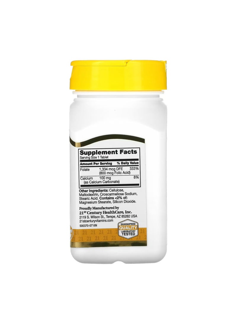 21st Century Folic Acid 800 mcg 180 Easy to Swallow Tablets - Image 2