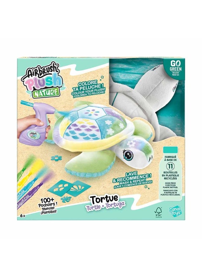 Canal Toys Airbrush Nature Turtle Plush Toy  - Image 2