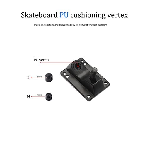 MEETOOT 8pcs Skateboard Longboard Truck Replacement Pivot Cups Large/Medium Skateboard Deck Guards Protector, Longboard Deck Edge Protection - Image 2
