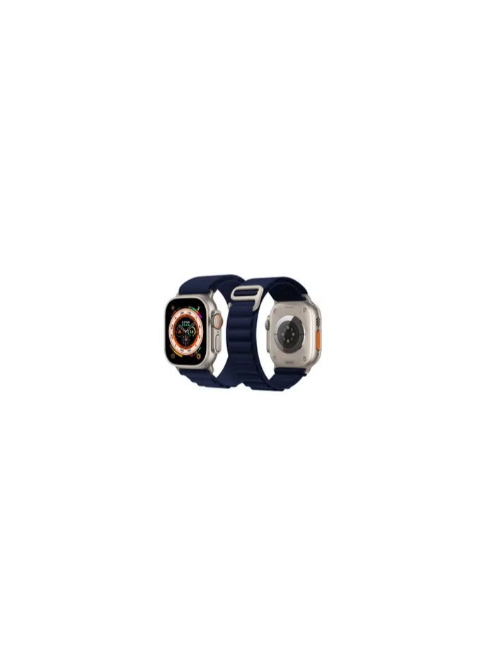 CATANES - Apple Watch Band 49mm 45mm 44mm 42mm Alpine Loop Band Women Men Adjustable with Metal G-Hook Strap for iWatch Ultra Series SE 8/7/6/5/4/3/2/1 Dark Blue - Image 1