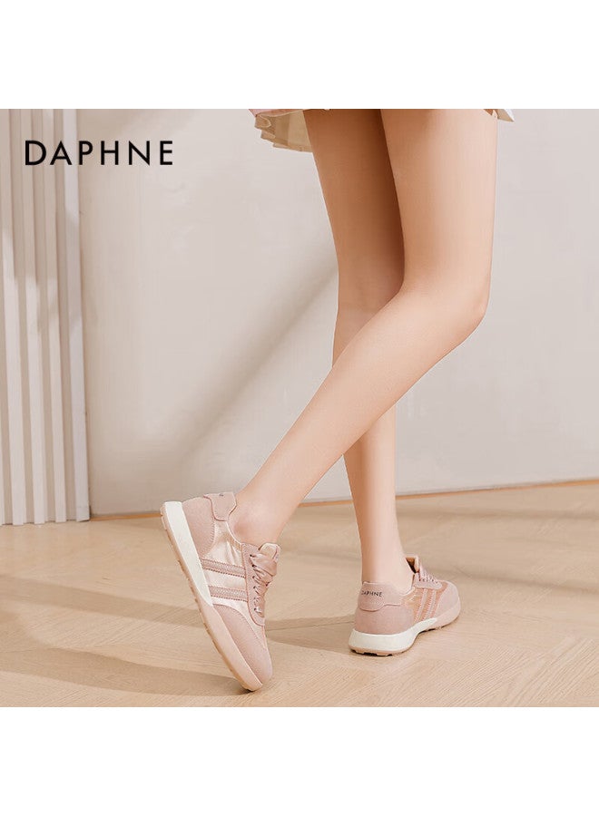 Daphne Ballet Flats For Women, Spring And Autumn 2025 Versatile Thick-soled Sneakers, Height-increasing Casual Sports Shoes, Pink, Size 38 - Image 4