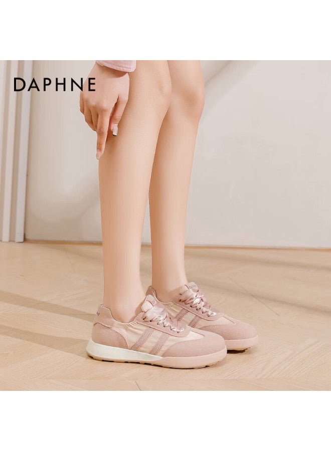 Daphne Ballet Flats For Women, Spring And Autumn 2025 Versatile Thick-soled Sneakers, Height-increasing Casual Sports Shoes, Pink, Size 38 - Image 3