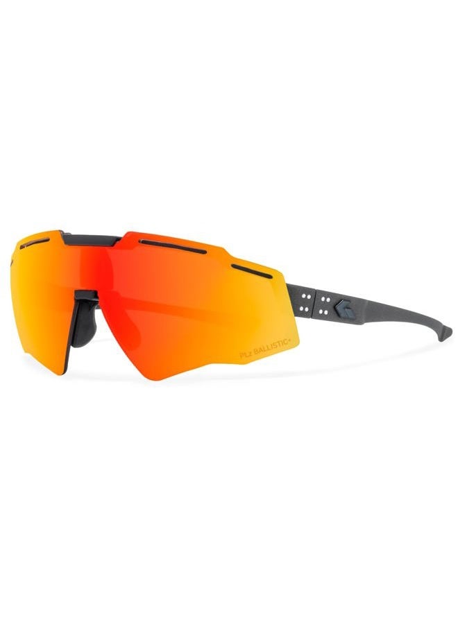 Gatorz Eyewear Blastshield B2 MILSPEC Ballistic ANSI Z87.1 Graphite Frame, Rose Polarized with Sunburst Mirror Lens- Made in the USA - GZ-16-181 - Image 1