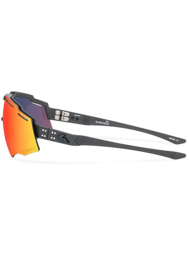 Gatorz Eyewear Blastshield B2 MILSPEC Ballistic ANSI Z87.1 Graphite Frame, Rose Polarized with Sunburst Mirror Lens- Made in the USA - GZ-16-181 - Image 3