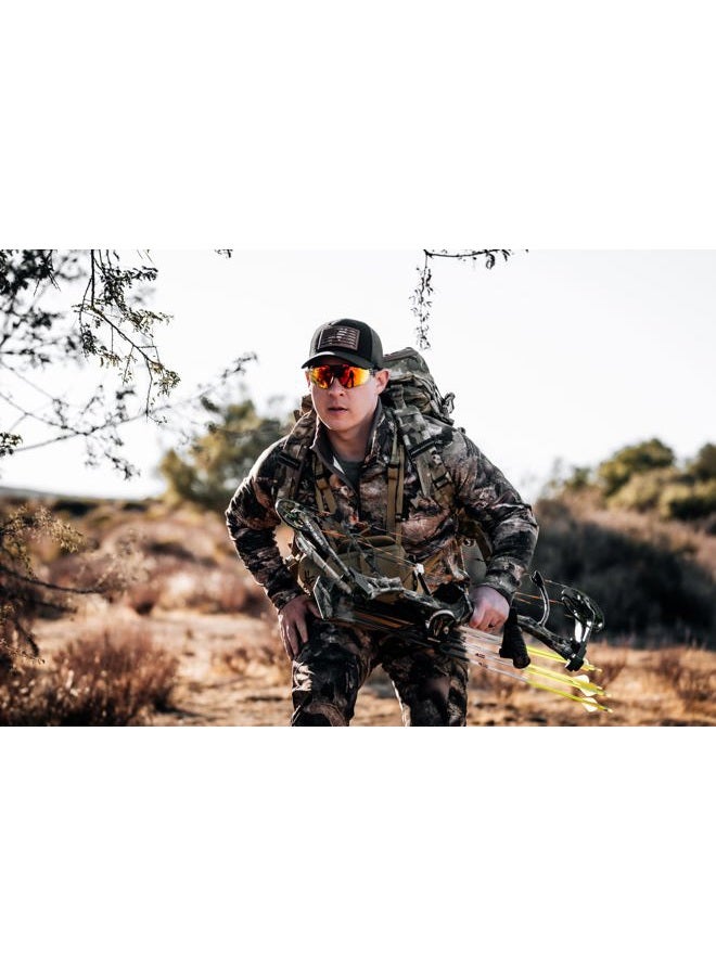 Gatorz Eyewear Blastshield B2 MILSPEC Ballistic ANSI Z87.1 Graphite Frame, Rose Polarized with Sunburst Mirror Lens- Made in the USA - GZ-16-181 - Image 5