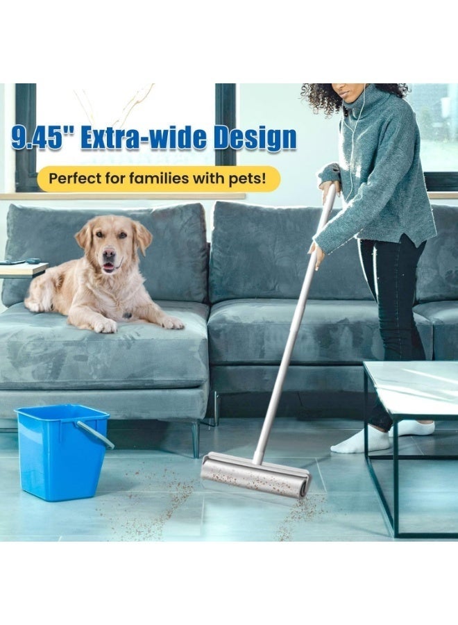 Adjustable Length Lint Rollers with 3 Refill Rolls, Portable Pet Hair Extra Sticky Floor with Long Handle,Multi-Purpose Carpet Cleaner for Cat Dog,9.45 in Super Sticky Lint Rollers for Pets,for Cleaning Carpet,Floor,Couch (180 Sheets ) - Image 4