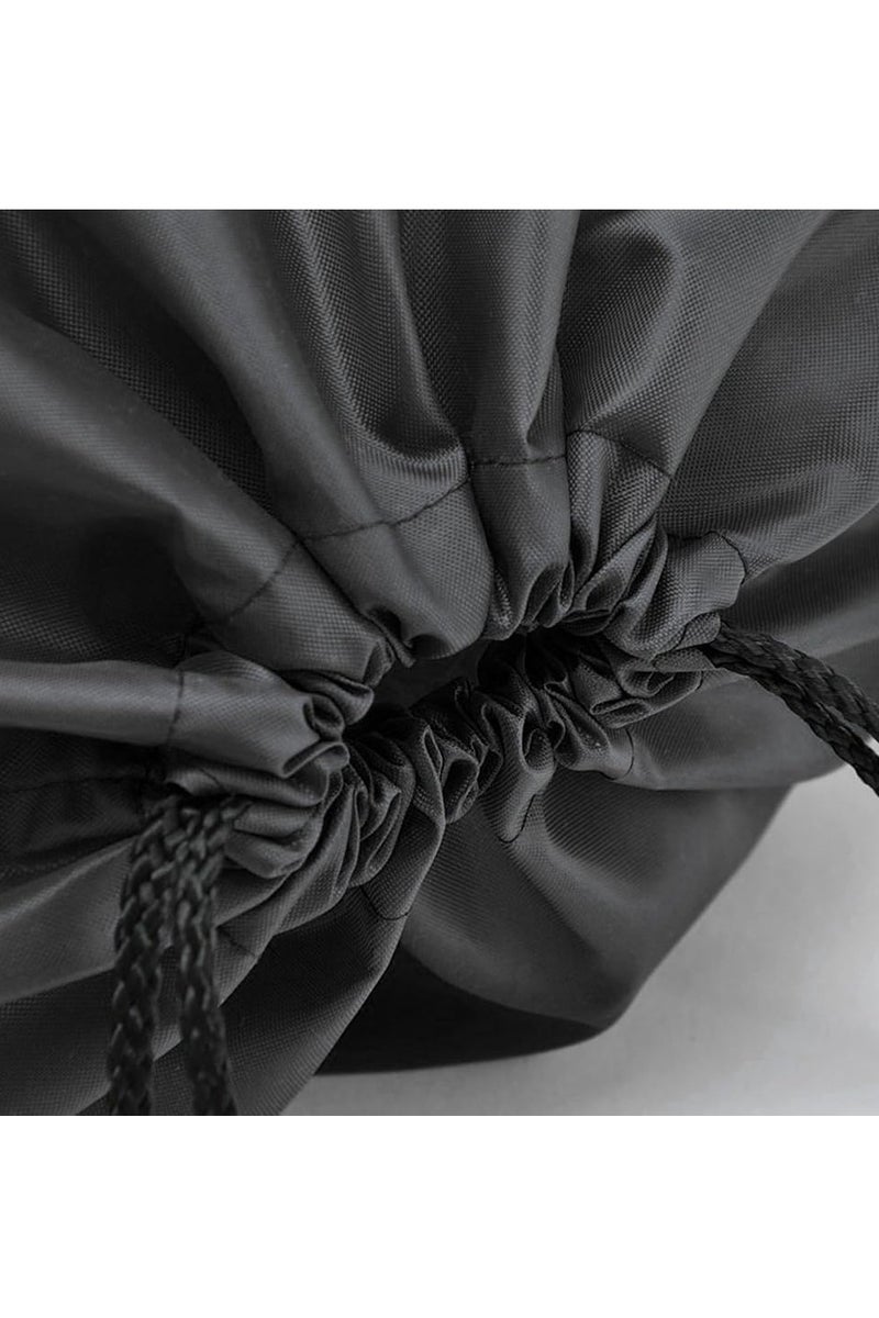 GREENLANDS Packable Round Drawstring Bag Small (Black) – Ultralight Polyester Foldable Travel & Gym Carry Bag - Image 5