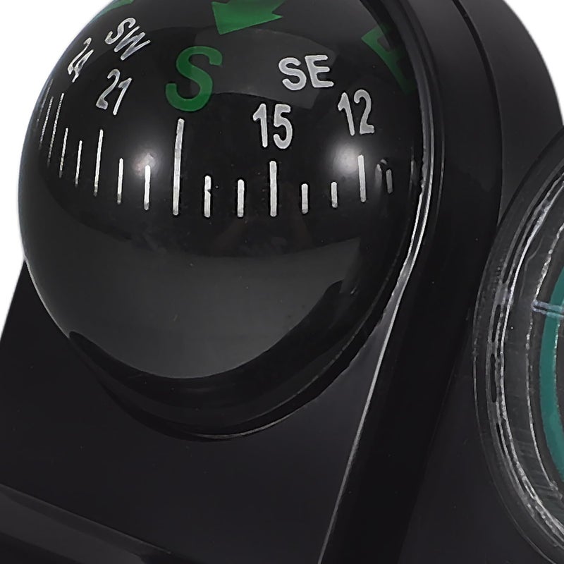 Green Dial Car Thermometer Compass Ball Dashboard Accessory With Temperature Monitoring - Image 4