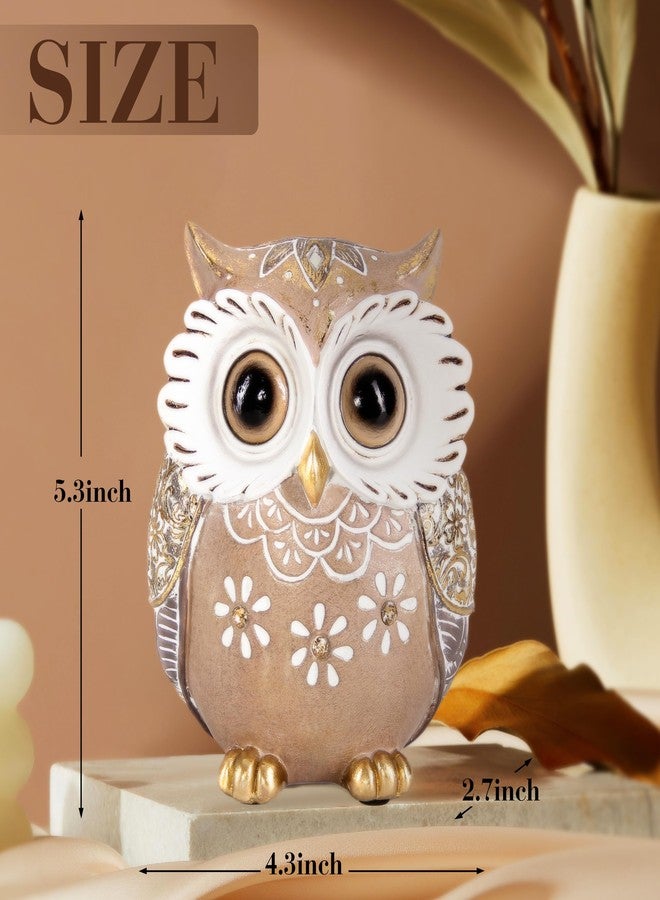 Leekung Owl Figurine Home Decor,Owl Statues and Sculptures for Shelf Decor Accents,Boho Owls Decorations for Bookshelf Bedroom Living Room Office Table Decor,Animal Gifts for Bird Lovers Women - Image 2