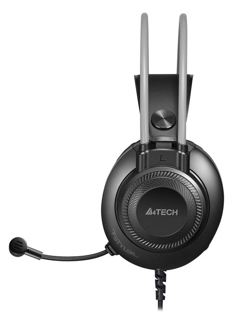 Fstyler Confrenece Usb On Ear Headphone FH-200U, Dsp Sterio With Noise Canceling Mic, Tangle-Free Braided Cable, For Windows 7/8/8.1/10, Mac OS X, Grey