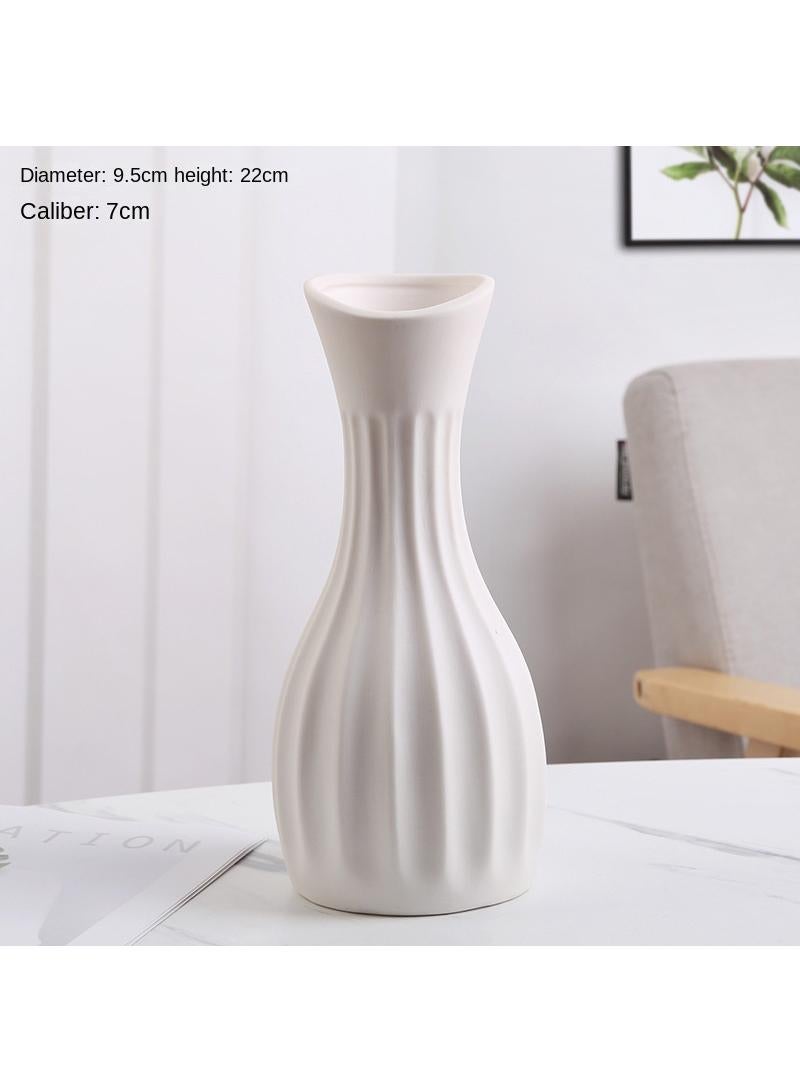 Bluejw Nordic Style Deco Art Home Simple Striped Ceramic Dried Vase - Image 1