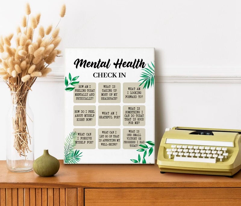 WKYAER Psychologist's Choice Mental Health Wall Art 12x15, CBT Journalist Gift, School Affirmations, Therapist Office Check In - Image 4