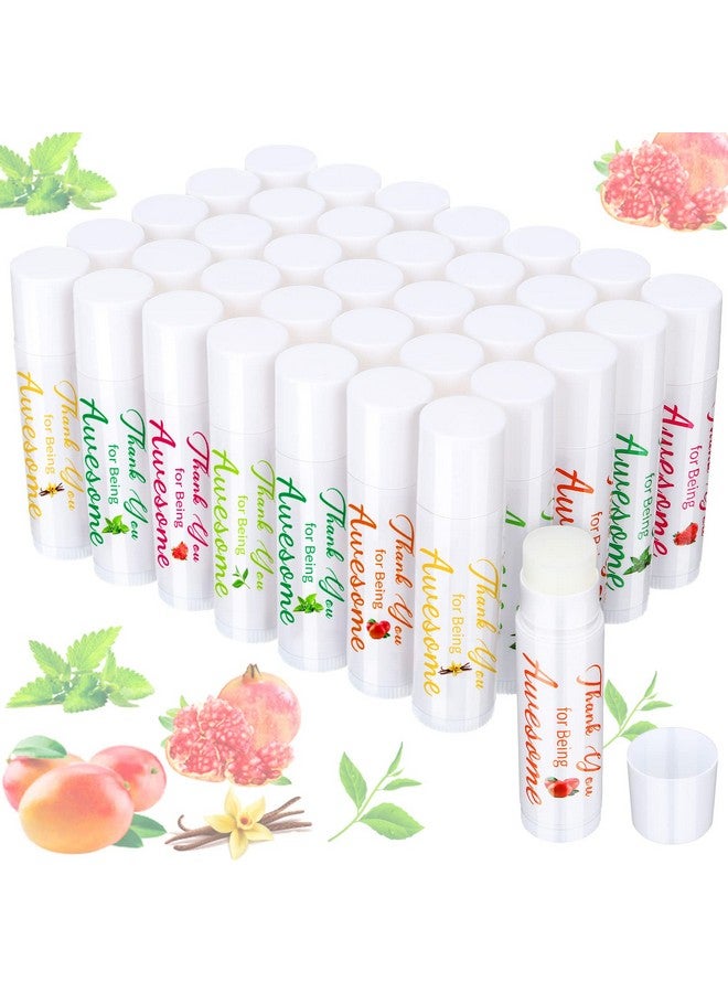 Sinmoe Bulk Lip Balm Gift Set Thank You Gifts For Being Awesome Assorted Flavors Beeswax Dry Chapped Lips Awesome Lip Care Products For Coworkers Women Friend Men (35 Pack) - Image 2