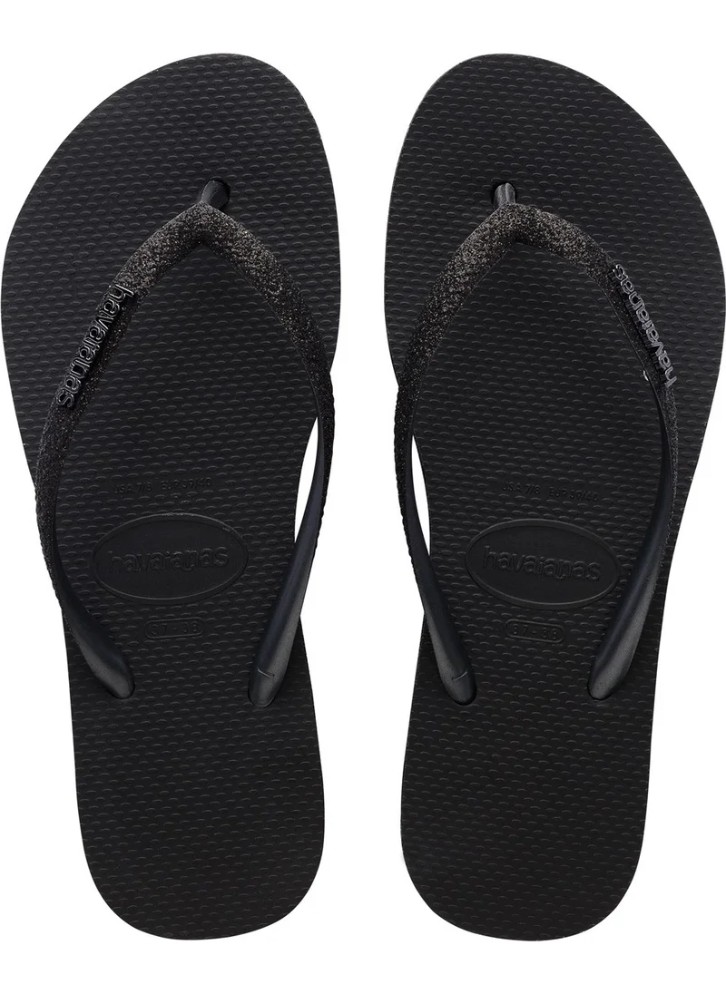 havaianas Black Women's Slippers Hav. Slim Flatform Sparkle