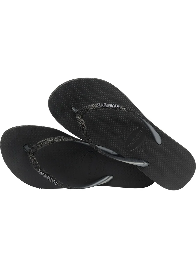 havaianas Black Women's Slippers Hav. Slim Flatform Sparkle