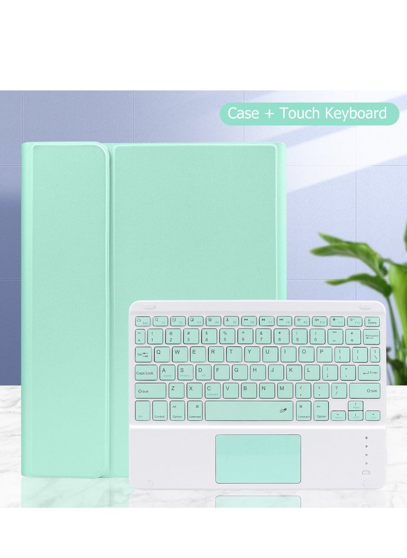 Arabic And English Touch Keyboard Case Compatible With iPad Mini 6 /iPad Mini 7, Magnetic Separate Touchpad Keyboard With Pencil Holder