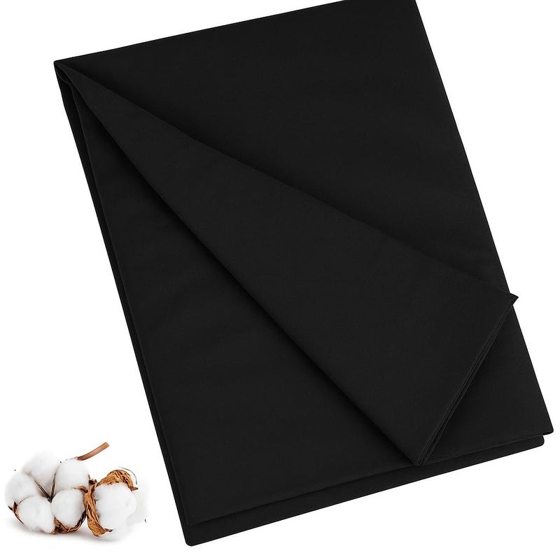 PEASUG 100% Cotton Muslin Fabric, 59 Inch X 5 Yards Muslin Linen Fabric by The Yard, Medium Weight Draping Fabrics Suitable for Sewing Embroidery, Garments, Crafts Material-Black - Image 1