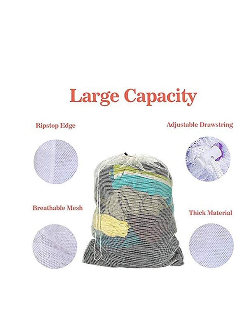 Mesh Laundry Bag, Laundry Bag for Washing Machine, Drawstring Laundry Bag, for Delicate Clothes, Travel, Delicates Hosiery, Underwear, Bra, Lingerie, Baby Cloths,Toy Storage (3pack) - Image 4