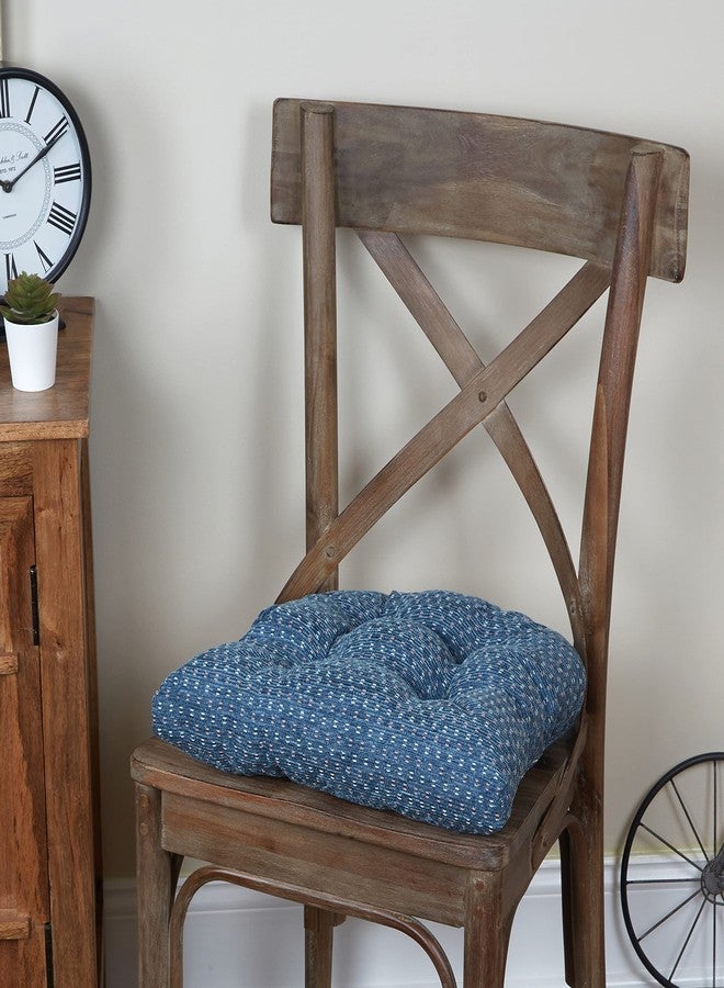 Klear Vu Gripper Overstuffed Universal Non-Slip Dining Chair Cushions for Kitchen Decor or Office Use, U-Shaped Skid-Proof Seat Pad, 15x15 Inches, 2 Count (Pack of 1), Blue - Image 5