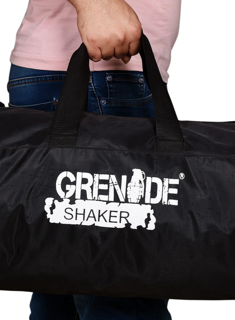 Shield Men's Round Gym Bag animal Logo - Black - Image 4
