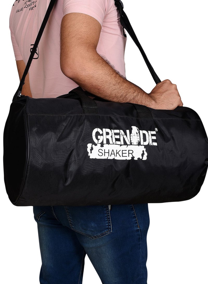 Shield Men's Round Gym Bag animal Logo - Black - Image 5