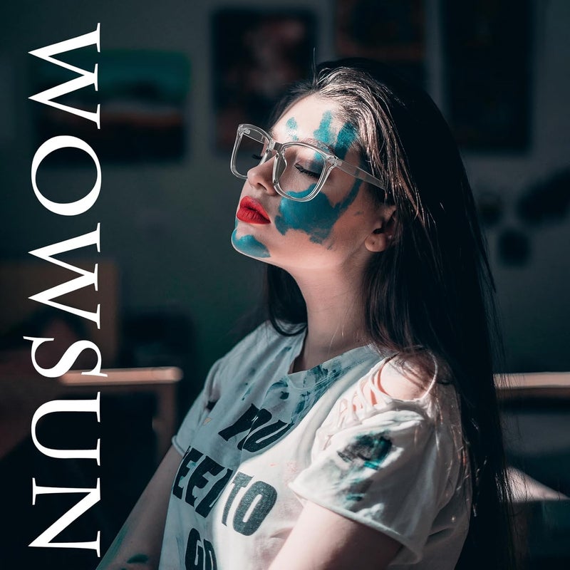 WOWSUN Unisex Stylish Nerd Non-prescription Glasses, Clear Lens Eyeglasses Frames, Fake Glasses - Image 2