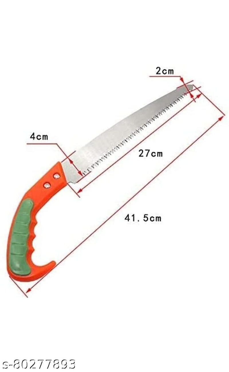 PERFECT TECH COMBO OF Foldable Hand Pruning Aari 270 mm & 1 PAIR HAND GLOVES for Tree Branch Cutter, Camping, Wood Cutting, High Carbon Steel Tree Pruning hand Prunner - Image 2
