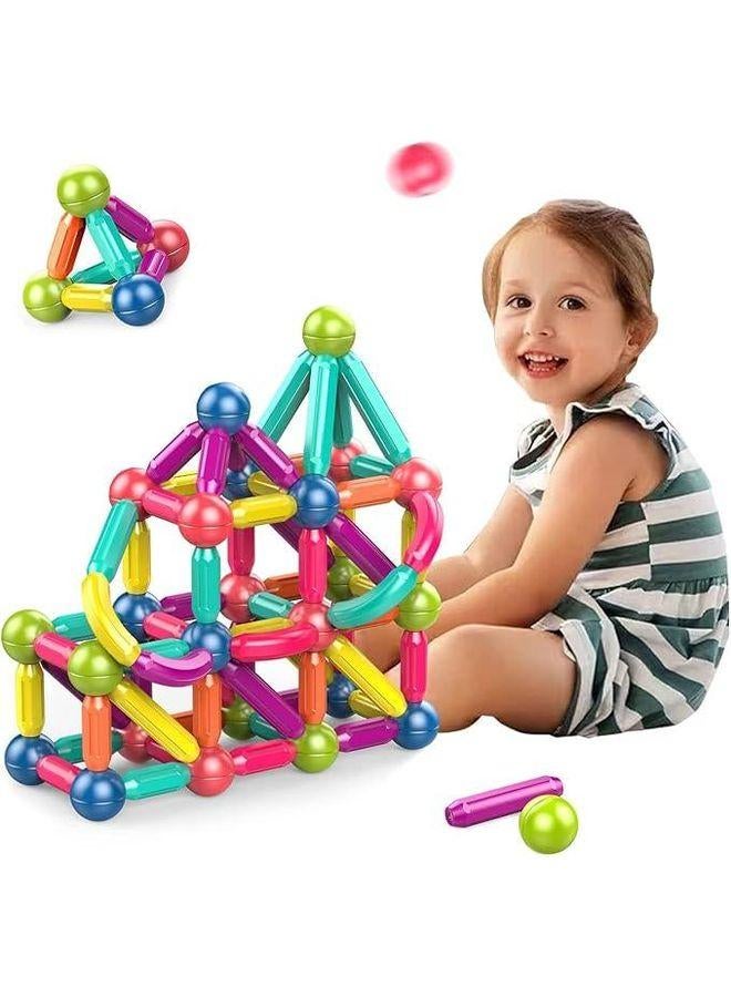 Magnetic Balls And Rods Set, Educational Magnet Building Sticks Blocks 3D Puzzle Toy For Kids Children,Stacking Toys Puzzle Magnetic Blocks Creativity Toys Gift For Kids Toddlers (42 Pcs) Bebo_toys  - Image 1